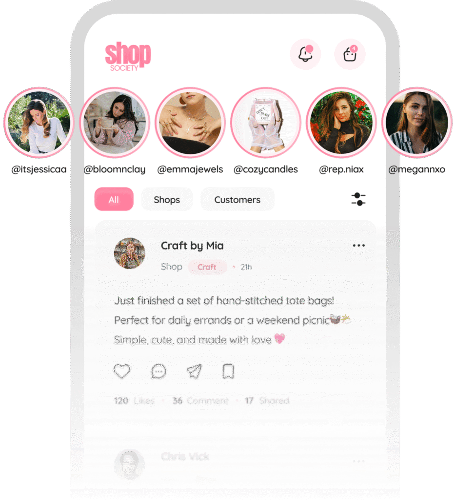 Shop Society social feed